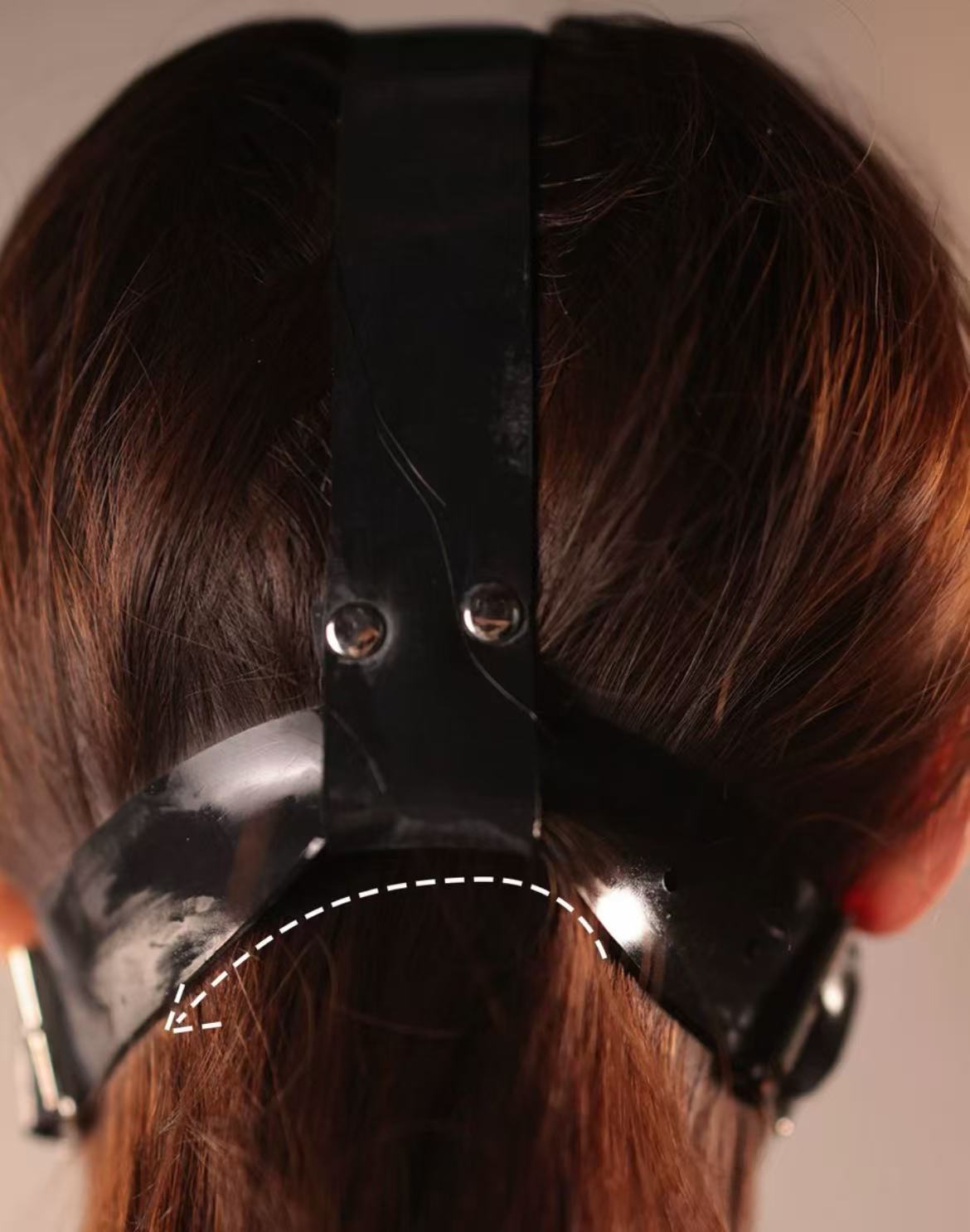 Latex Cosplay Mask with Head Harness