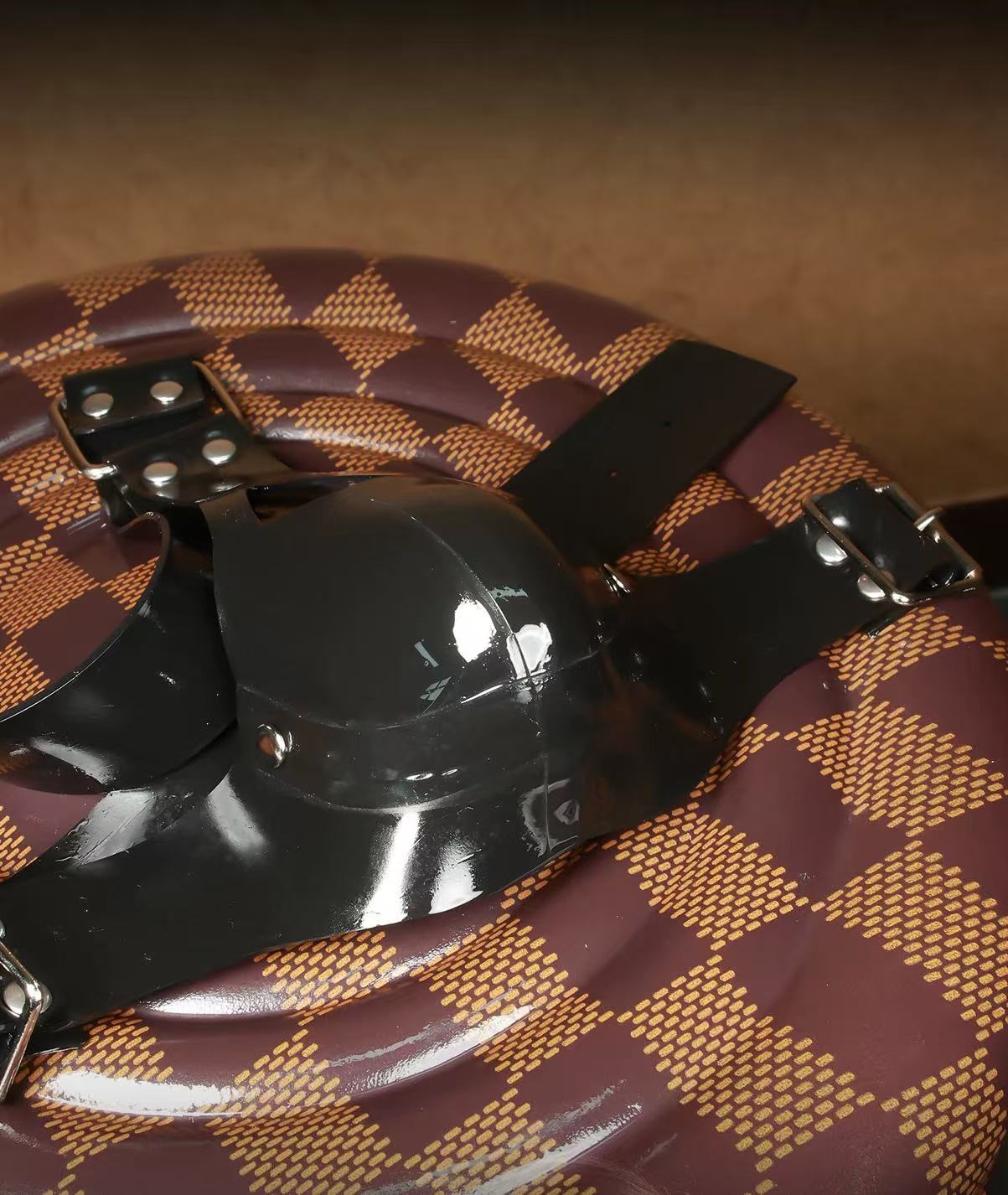 Latex Cosplay Mask with Head Harness