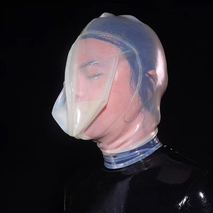 Premium Latex Breathplay Hood – Adjustable Breath Control Mask for Sensory Deprivation