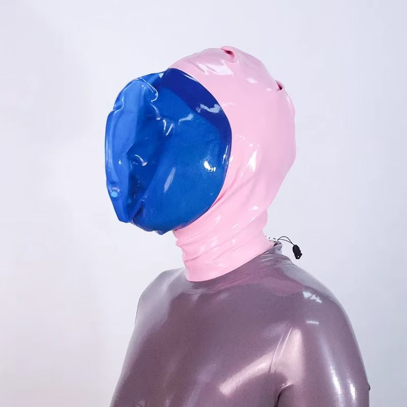 Premium Latex Breathplay Hood – Adjustable Breath Control Mask for Sensory Deprivation