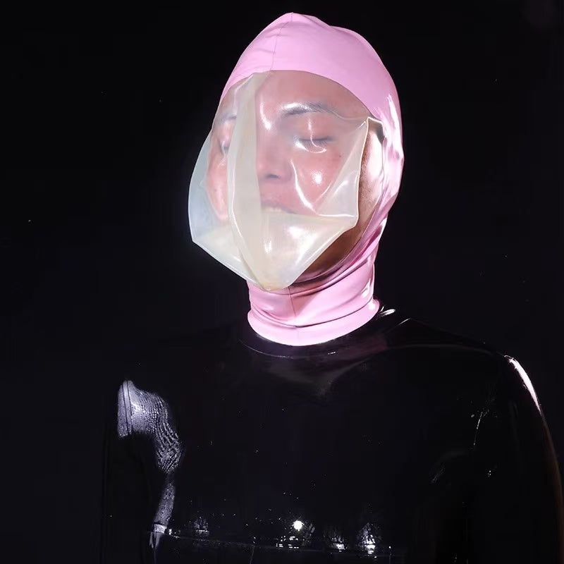 Premium Latex Breathplay Hood – Adjustable Breath Control Mask for Sensory Deprivation