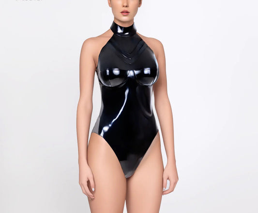 a womens latex bodysuit