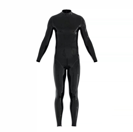 Latex Leotard Men Black Latex Bodysuit for Men