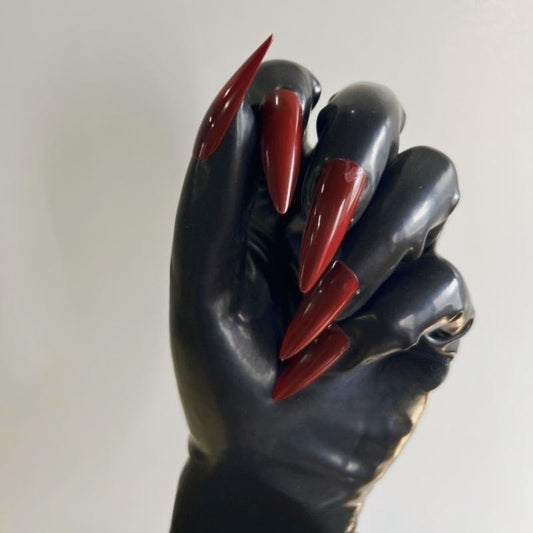 a black latex gloves