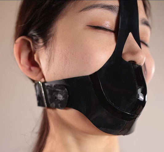 Latex Cosplay Mask with Head Harness