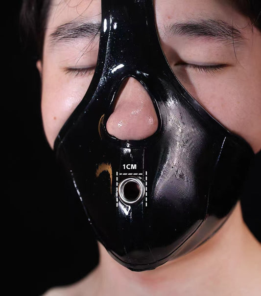Lockable Latex Mask with BDSM Head Harness