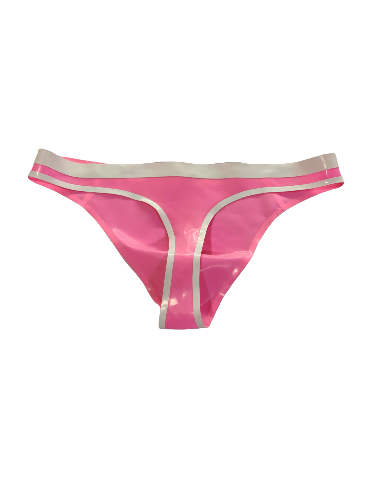 a pink latex underwear women