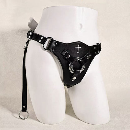 Female Leather Strap-On Harness for BDSM
