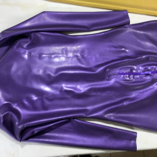 a latex bodysuit zipper crotch