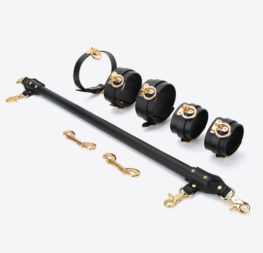 a bondage spreader bar and cuffs set